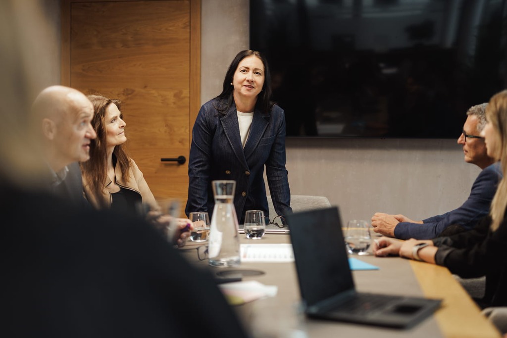 Barbara bei einem Workshop zum Thema Betriebsübergabe